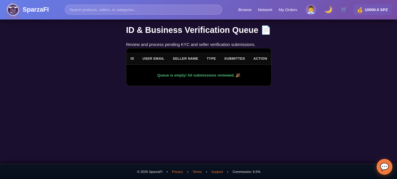 SparzaFi Platform Screenshot 7